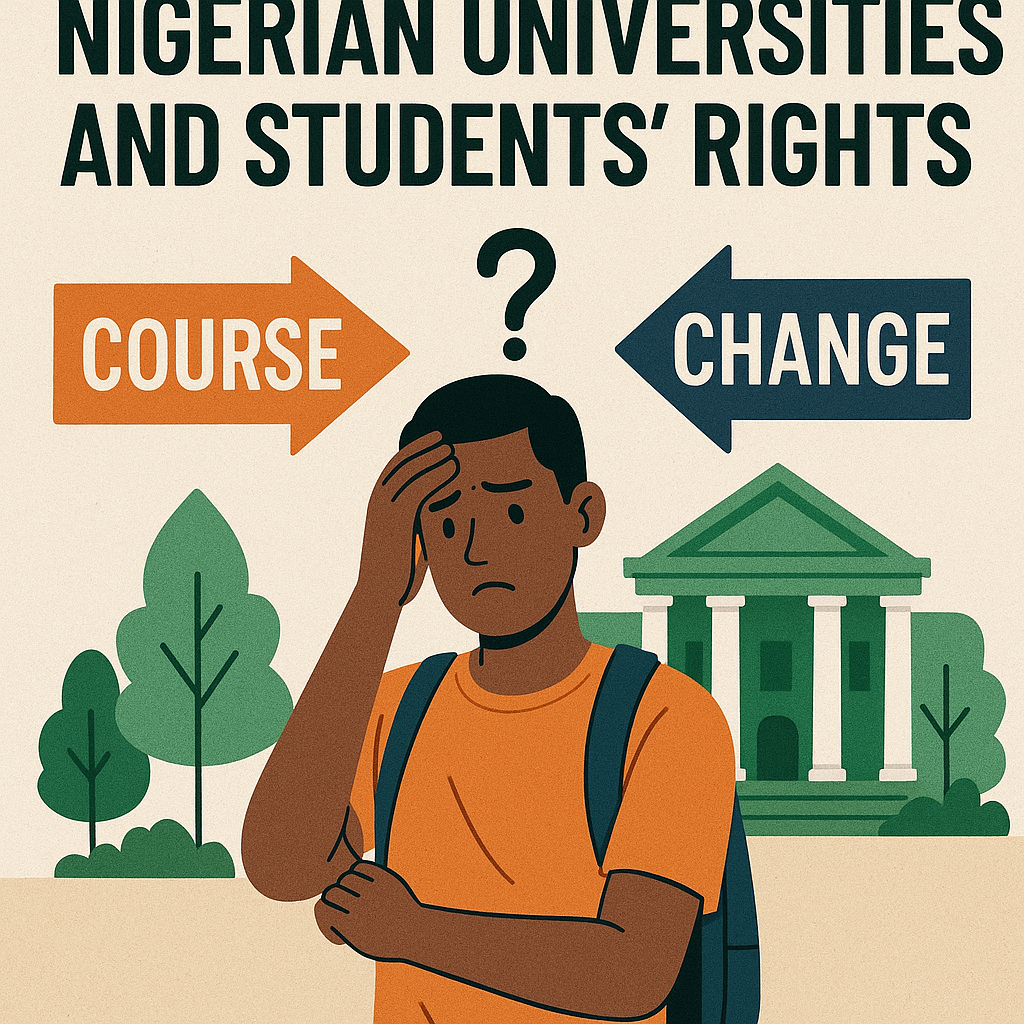 Student Rights In Higher Education COURSE CHANGES, NIGERIAN UNIVERSITIES, AND STUDENTS’ RIGHTS - SRJ Legal